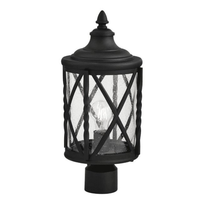 Walcott Manor 8" 1Light Black Outdoor Porch Fixture, Transitional