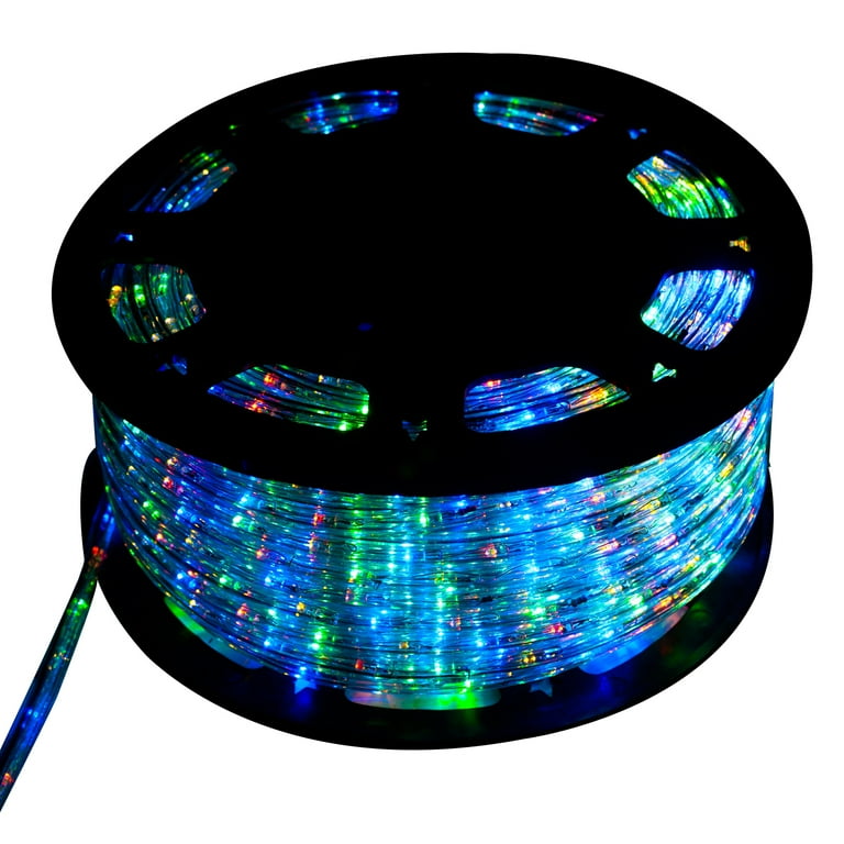 Walcut 150Ft 2 Wire LED Rope Lights, Blue Lights with Clear PVC Jacket, Connectable and Flexibel, for Indoor Wedding Christmas Party and Waterproof for Outdoor Decoration, 110V Walcut 150Ft 2 Wire LED Rope Lights, Blue Lights with Clear PVC Jacket, Connectable and Flexibel, for Indoor Wedding Christmas Party and Waterproof for Outdoor Decoration, 110V
