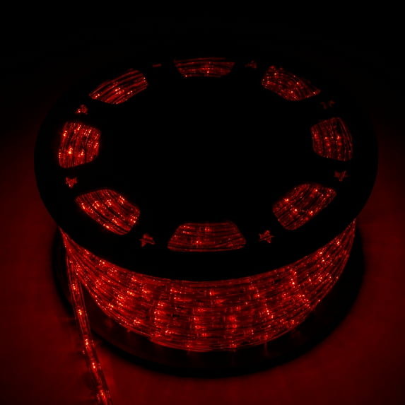 Walcut 150Ft 2 Wire LED Rope Lights, Red Lights with Clear PVC Jacket, Connectable and Flexible, for Indoor Wedding Christmas Party and Waterproof for Outdoor Decoration