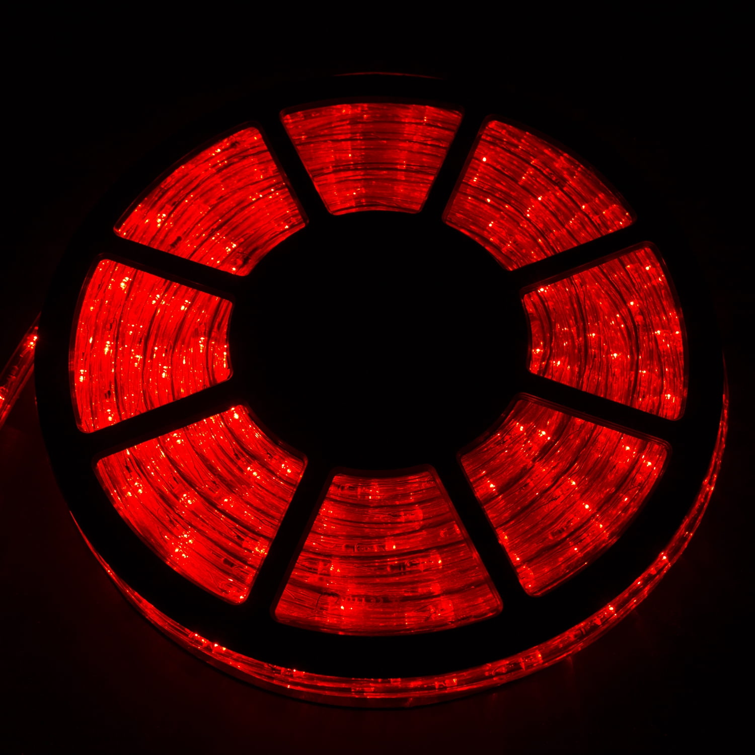 Walcut 50Ft Flexible 2 Wire LED Rope Lights, Red, Clear PVC, Indoor ...