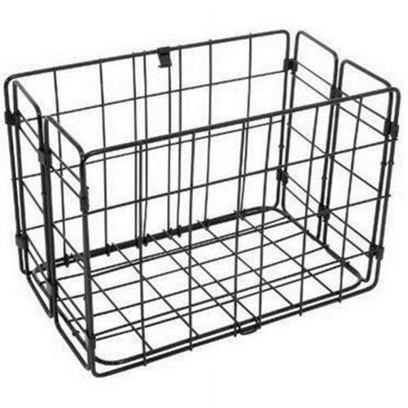 Wald 582 Folding Rear Mount Basket: Black, Dimensions: 12.75" x 7.25" x 8.5"