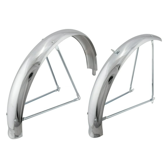 Wald Bicycle #972-24 Flared Balloon Fenders Chrome 24x75mm for Cruiser 24"