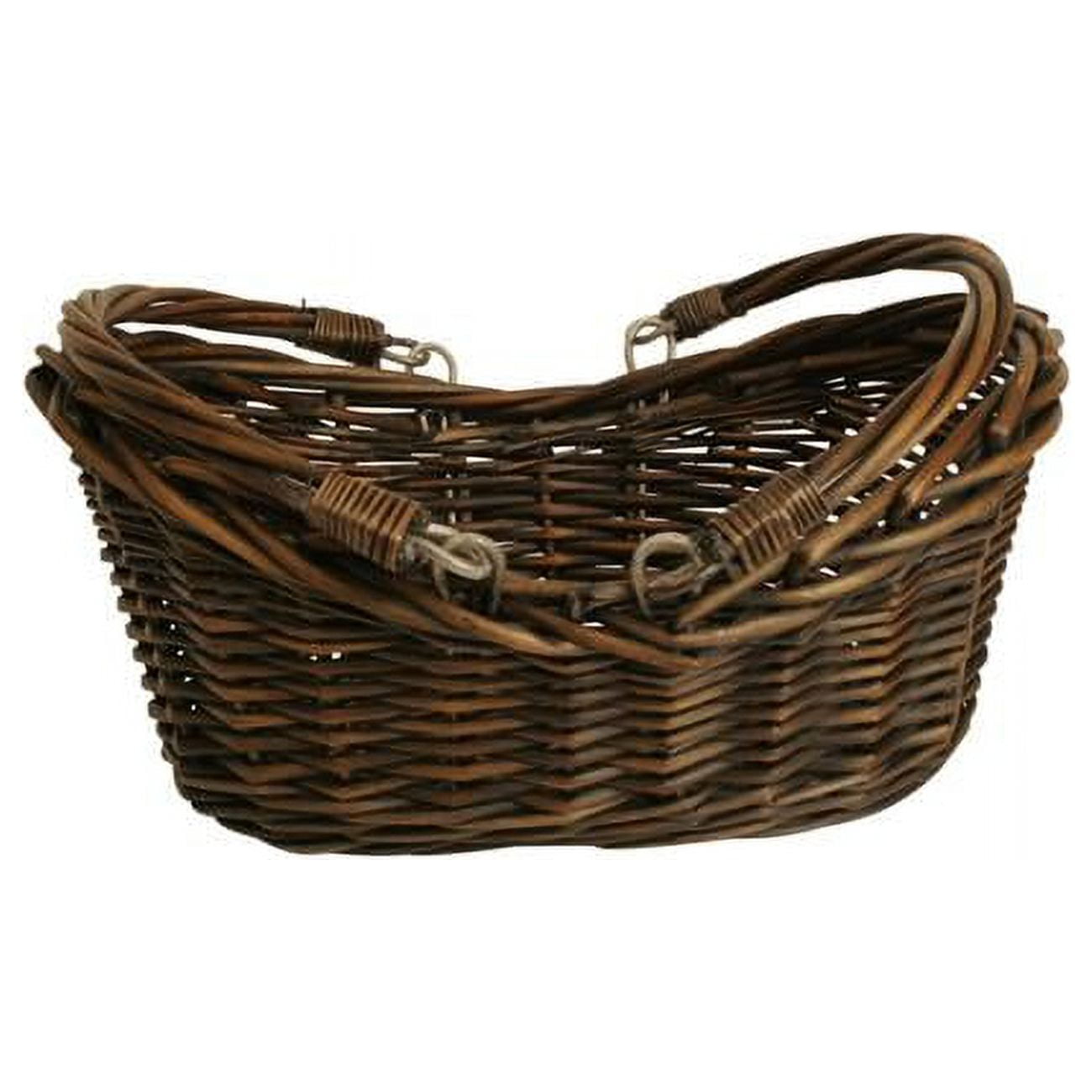 Wald Imports - Medium Light Brown Hand Woven Wicker Basket for Storage with  Handles - Woven Basket - Wicker Baskets for Picnics, Easter, Organizing