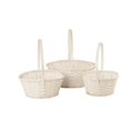 thumbnail image 1 of Wald Imports 4500-S3 Bamboo Basket - Set of 3, White, 1 of 2
