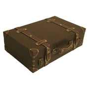 Wald Imports 70012-MD Faux Leather Suitcase, Brown