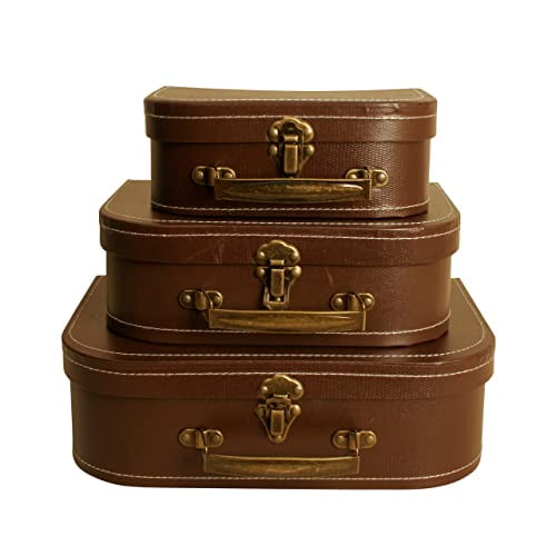 Wald Imports  Brown Suitcases (Set of 3) - Brown