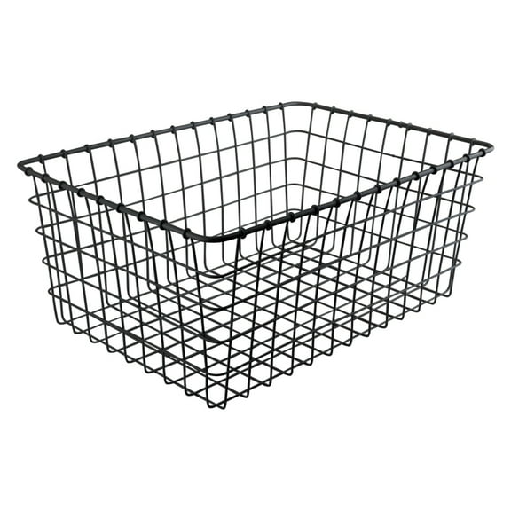Wald Products No Hardware Basket Black Steel 21x15x9`