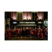 Trademark Fine Art Walde Jansky Santas Teambuilding Canvas Wall Art - 12x19