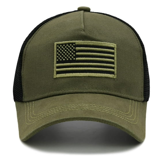 Waldeal American Flag Hat, USA Flags Trucker Hat for Men & Women, Adjustable Embroidered Mesh Snapback US Flag Baseball Cap