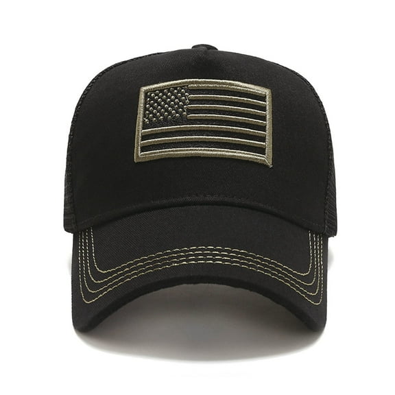 Waldeal American Flag Hat, USA Flags Trucker Hat for Men & Women, Adjustable Embroidered Mesh Snapback US Flag Baseball Cap