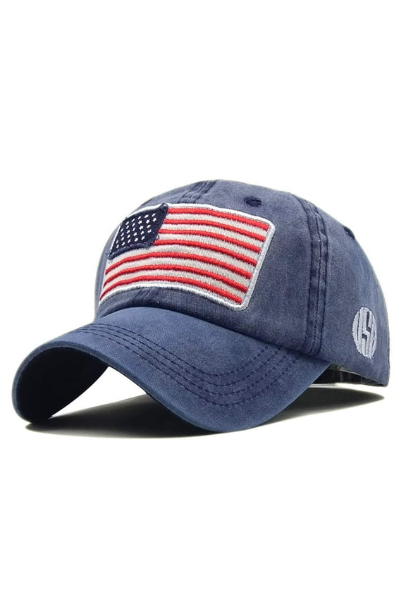 American Flag Trucker Hat for Men Women, Military Tactical Veteran Dad Hat, Adjustable Embroidered Washed Cotton USA Flag Baseball Cap