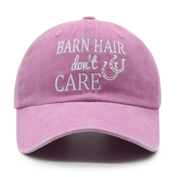 Waldeal Barn Hair Don't Care Hat for Women Men, Adjustable Embroidered Baseball Cap for Horse Lover