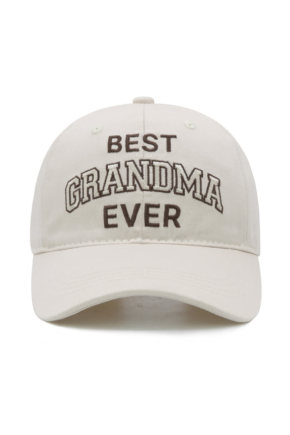 Best Grandma Ever Hat, Mother's Day Birthday Gifts for Mimi Gigi Nana from Grandkids, Adjustable Cotton Embroidered Grandma Baseball Cap for Women