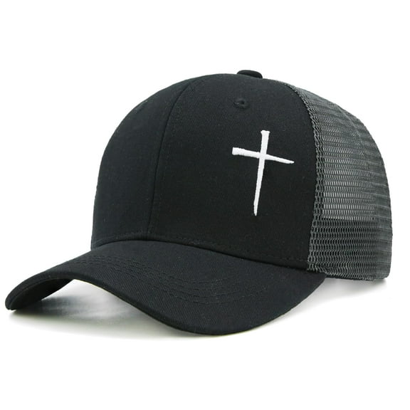 Waldeal Christian Hat for Men Women, Embroidered Jesus Cross Trucker Hat, Religious Gifts for Birthday/Christmas