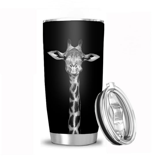 Waldeal Giraffe Tumbler Cup with Lid, 20 OZ Stainless Steel Thermal Insulated Travel Coffee Mug for Men Women