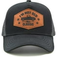thumbnail image 1 of Waldeal I'm Not Old I'm Classic Trucker Hat, Leather Patch Series Baseball Cap- Fathers Day & Birthday Gifts for Dad/Papa from Daughter & Son Black, 1 of 5