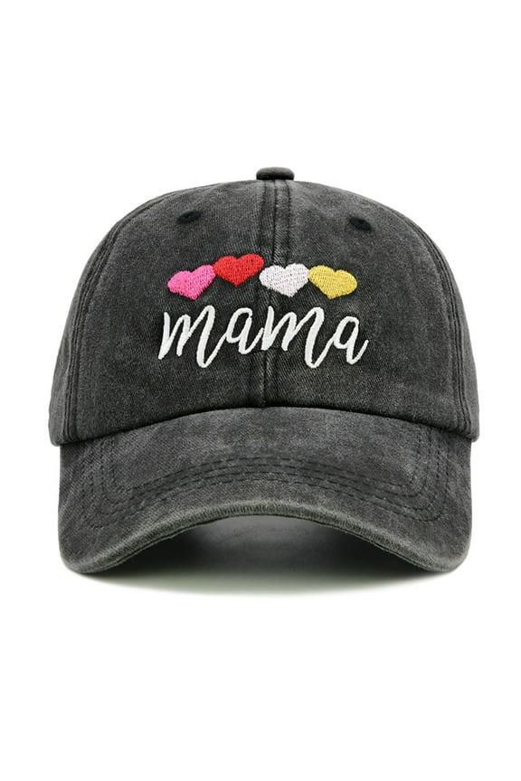 Mama Hat for Women, Mom Gifts for Mothers Day, New Mom with Heart Embroidered Baseball Cap