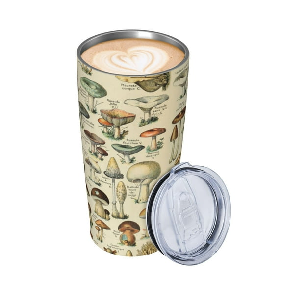 Waldeal Mushrooms Tumbler, Mushrooms Gifts - Christmas/Birthday Gift for Friends - 20 oz Stainless Steel Vacuum Insulated Travel Cup Coffee Mug