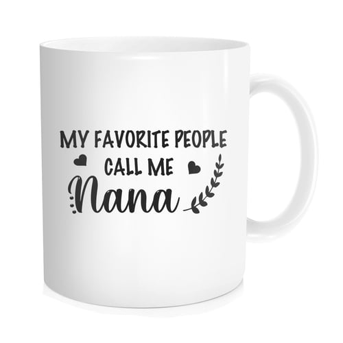 \"My Favorite People\" Coffee Mug - 11 Oz Ceramic Mug, Mothers Day Gift For Grandma Mimi, Best Mimi Ever Cup
