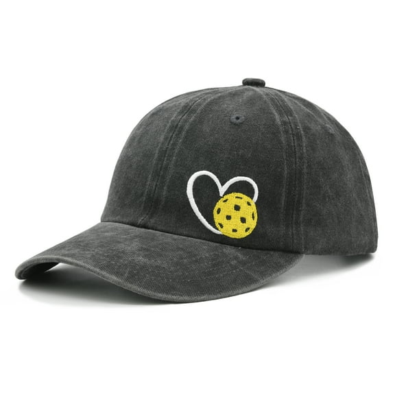 Waldeal Pickleball Hat for Women Men, Funny Pickleball Gifts, Adjustable Embroidered Heart Pickleball Baseball Cap