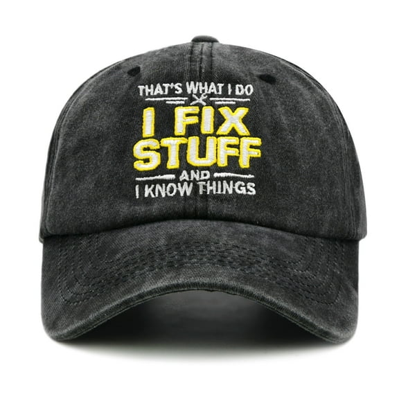 Waldeal That's What I Do I Fix Stuff and I Know Things Hat, Gifts for Dad, Gag Gifts for Men, Adjustable Cotton Papa Baseball Cap