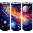 thumbnail image 1 of Waldeal Watercolor Galaxy Skinny Tumbler with Lid, Stainless Steel Double Wall Vacuum Insulated Travel Mug Water Bottle Iced Coffee Cup 20oz, 1 of 9