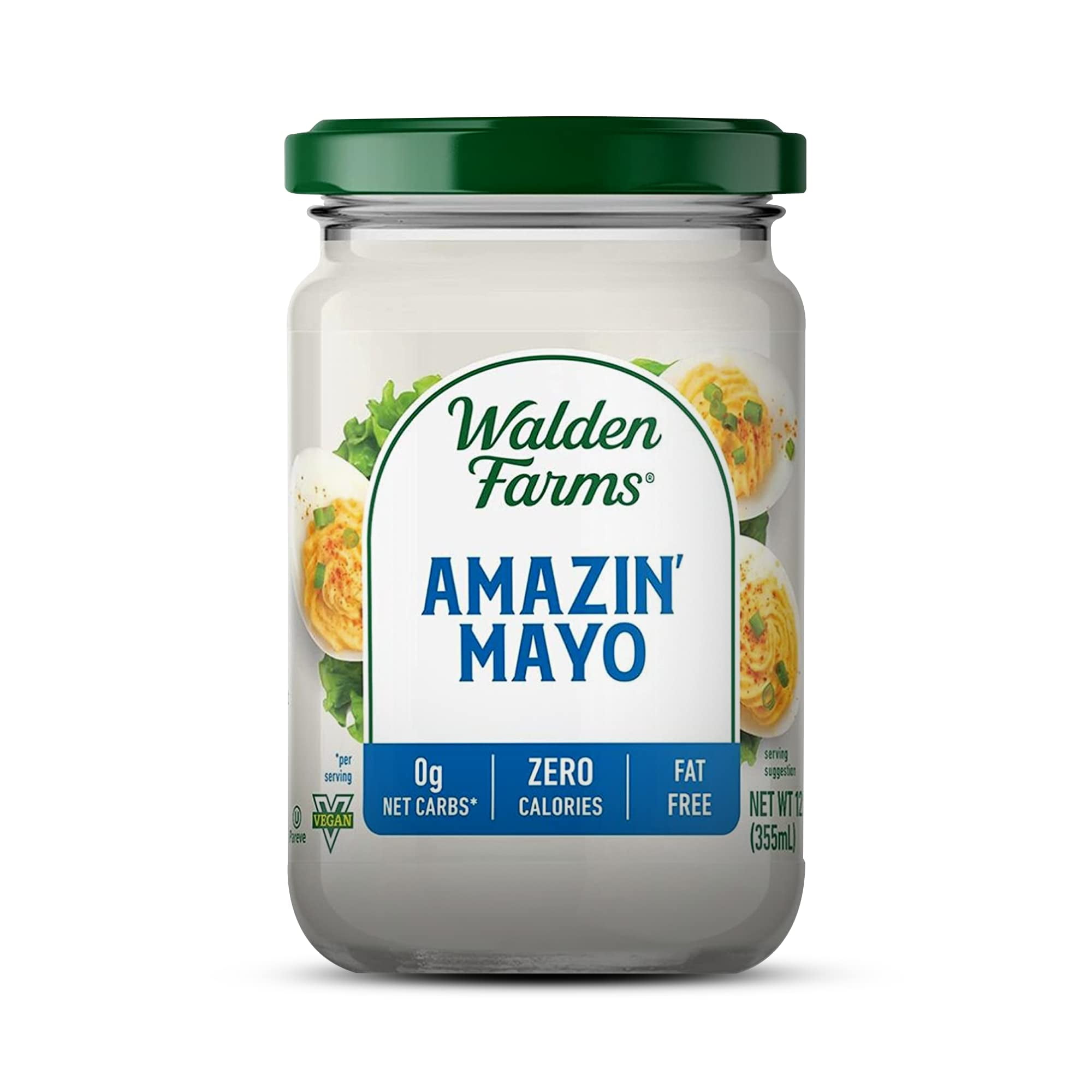 Walden Farms Amazin Mayo Spread 12 Oz Jar, Light And Tangy Mayonnaise