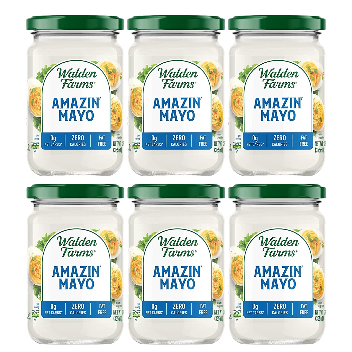 Walden Farms Amazin' Mayo Spread, 12 oz. Jar, Light and Tangy Fat Free
