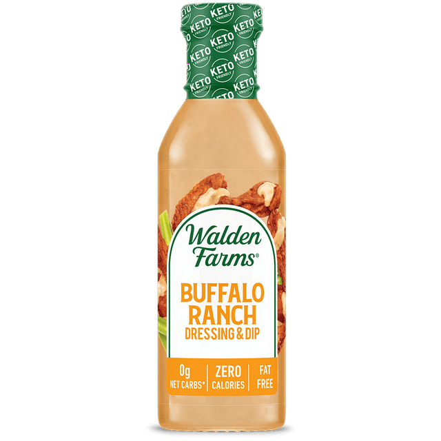 Walden Farms Buffalo Ranch Dressing for Salad, Dip, Chicken, and Fresh