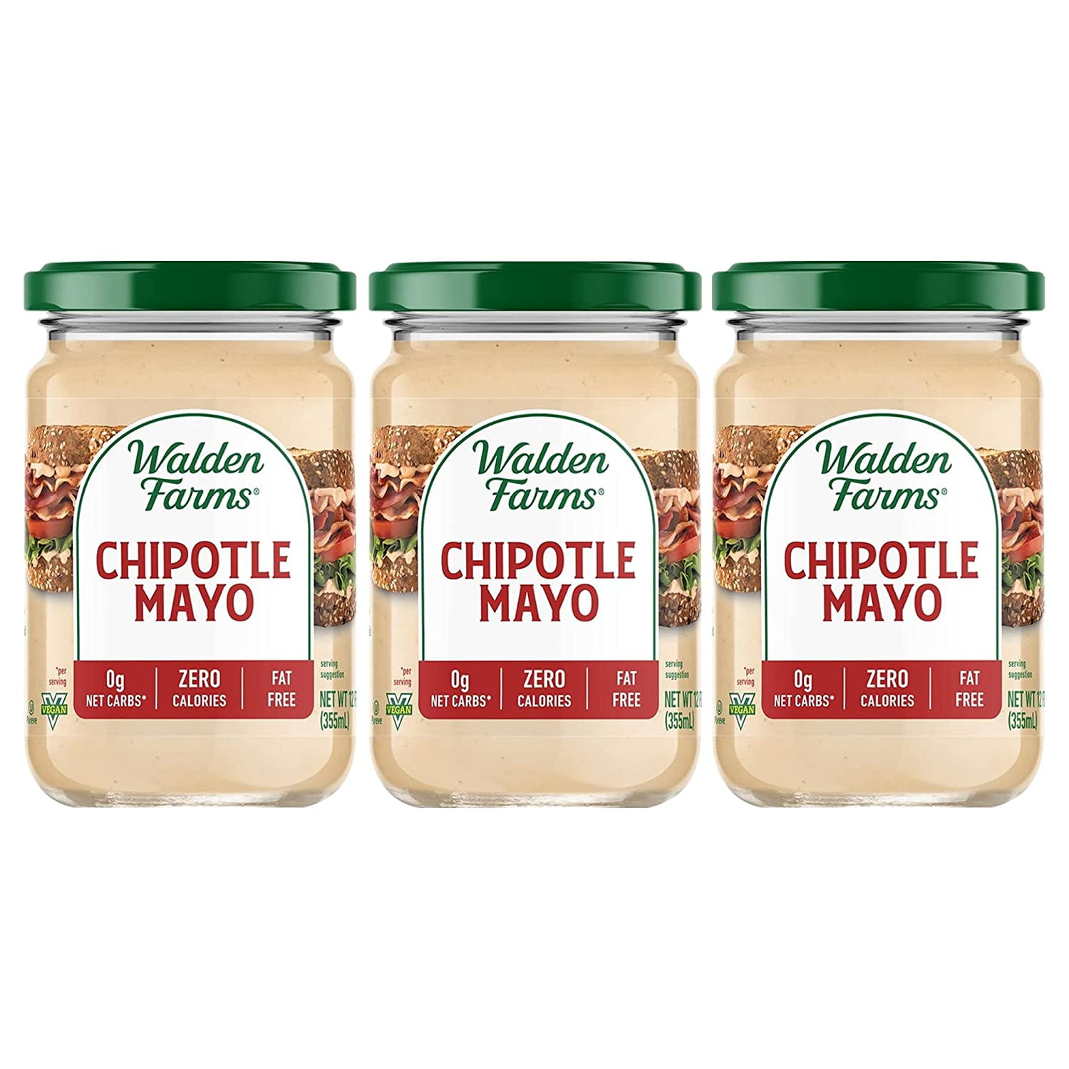 Walden Farms Calorie Free Flavored Mayo Flavor: Chipotle, Size: 3 Jars