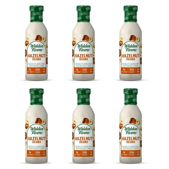Walden Farms Calorie-Free Hazelnut Coffee Creamer, 12 Ounce (Pack of 6)