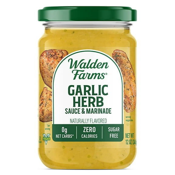 Walden Farms Calorie Free Pasta Sauces Flavors: Garlic & Herb, Size: 3 Jars