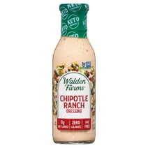 Walden Farms Chipotle Ranch Dressing, 12 oz. Bottle, Fresh and Delicious Salad Topping, Sugar Free 0g Net Carbs Condiment, Smooth and Creamy