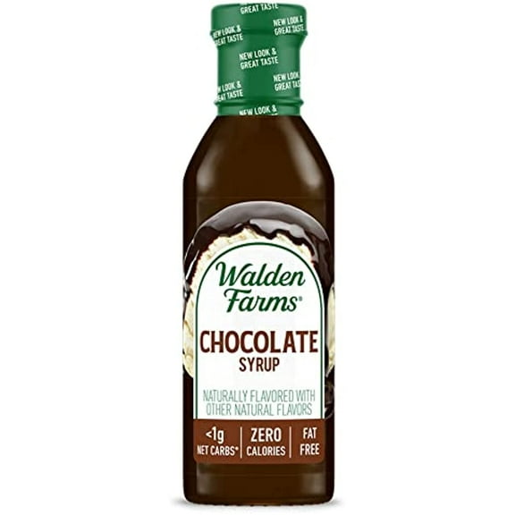 Walden Farms Chocolate Syrup, 12 Oz., 0G Net Carbs Keto Friendly, Non-Dairy, No Gluten, Sugar Free, Sweet And Delicious Flavor For Pancakes, Waffles, French Toast