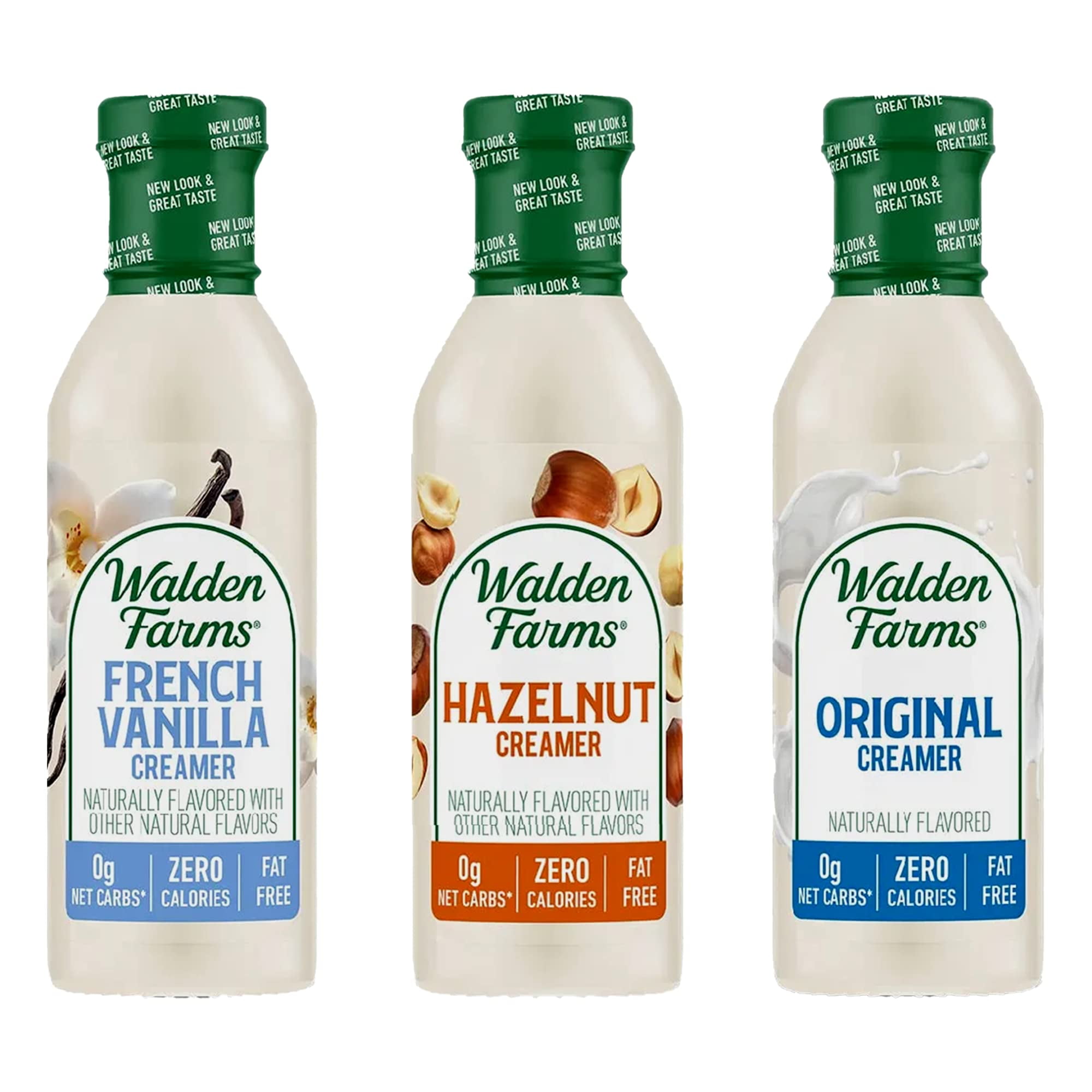 Walden Farms Hazelnut, Original Cream And French Vanilla Coffee Creamer