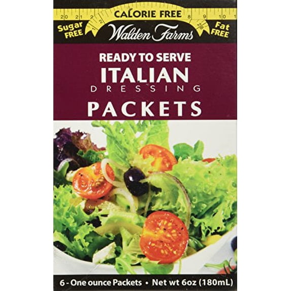 Walden Farms Italian Salad Dressing Packets - Six 1 oz. packets per box
