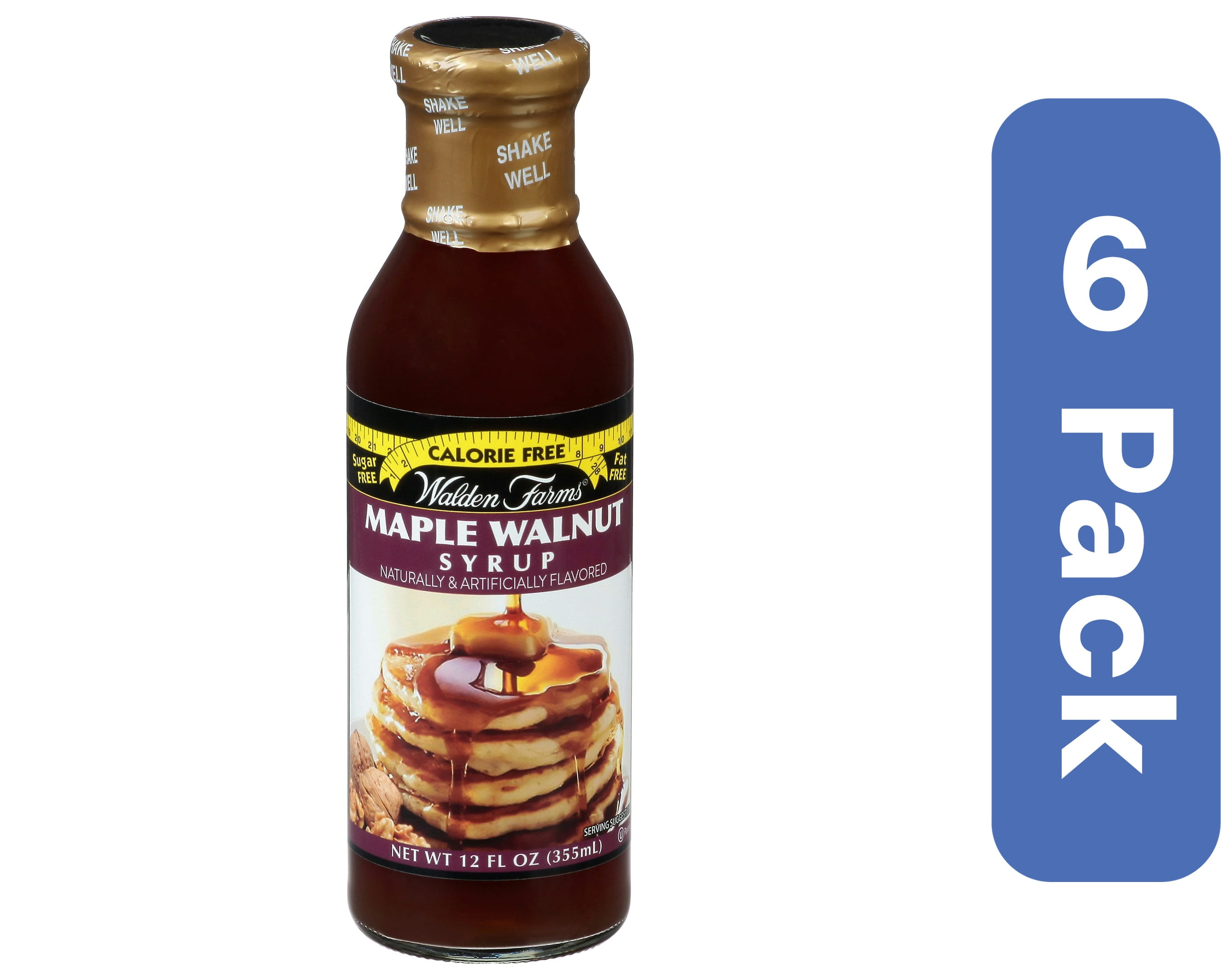 Walden Farms Maple Walnut Syrup Calorie Free 12 fl oz (Pack Of 6)