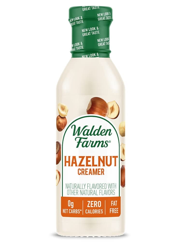 Walden Farms Naturally Flavored Calorie Free Coffee Creamer Hazelnut -- 12 fl oz Pack of 4