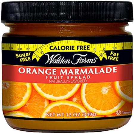 Walden Farms Orange Marmalade Fruit Spread, Natural Sugar Free Jam, Thick And Delicious Breakfast, Snack, Or Dessert Topping, No Fat Or Calories, 12-Oz. Jar