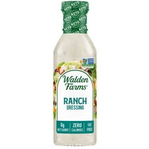 Walden Farms Ranch Dressing, 12 oz. Bottle, Fresh and Delicious Salad Topping, Sugar Free 0g Net Carbs Condiment, Cool and Tangy