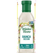 Walden Farms Ranch Dressing, 12oz. Bottle, Fresh-Delicious, Sugar Free 0g Net Carbs, Cool and Tangy