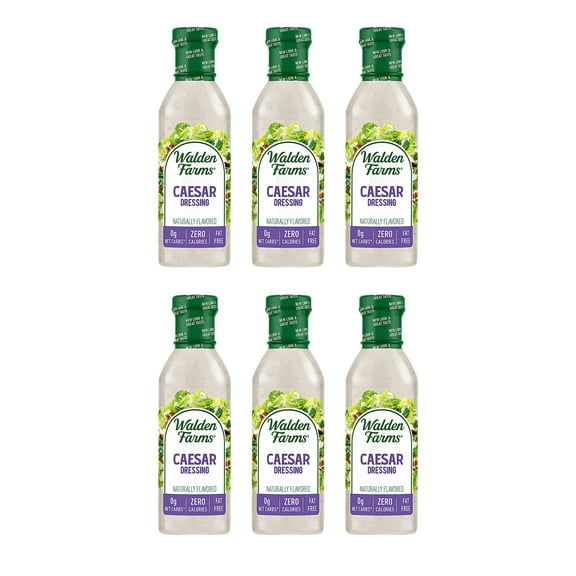 Walden Farms Salad Dressing Caesar 12 Oz (Pack of 6)