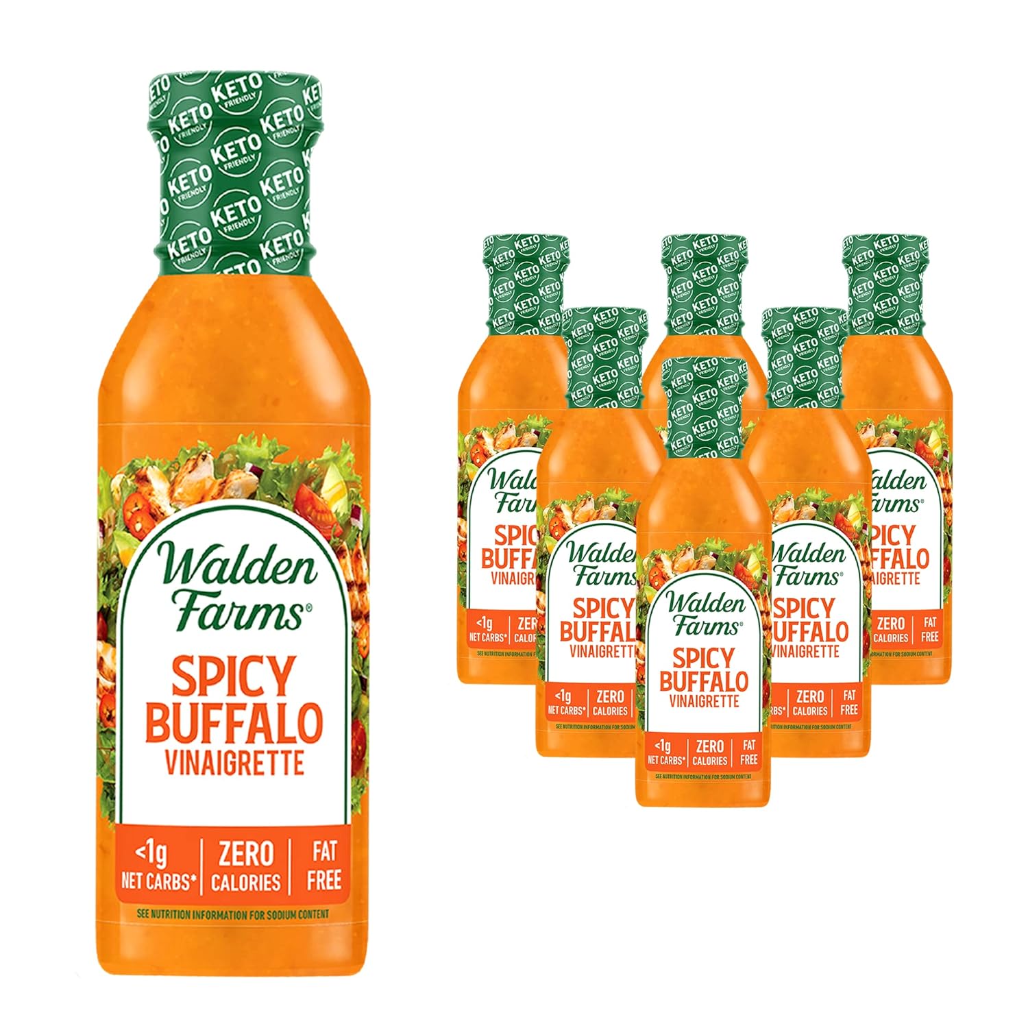 Walden Farms Spicy Buffalo Vinaigrette Salad Dressing 12 oz. Bottle
