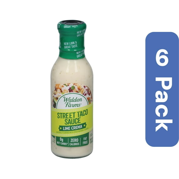 Walden Farms Street Taco Lime Cream Sauce 12 fl oz (Pack Of 6)