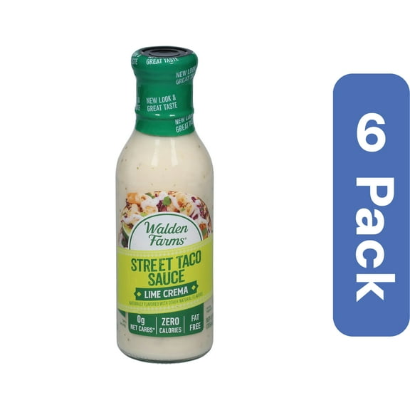 Walden Farms Street Taco Lime Cream Sauce 12 fl oz (Pack Of 6)