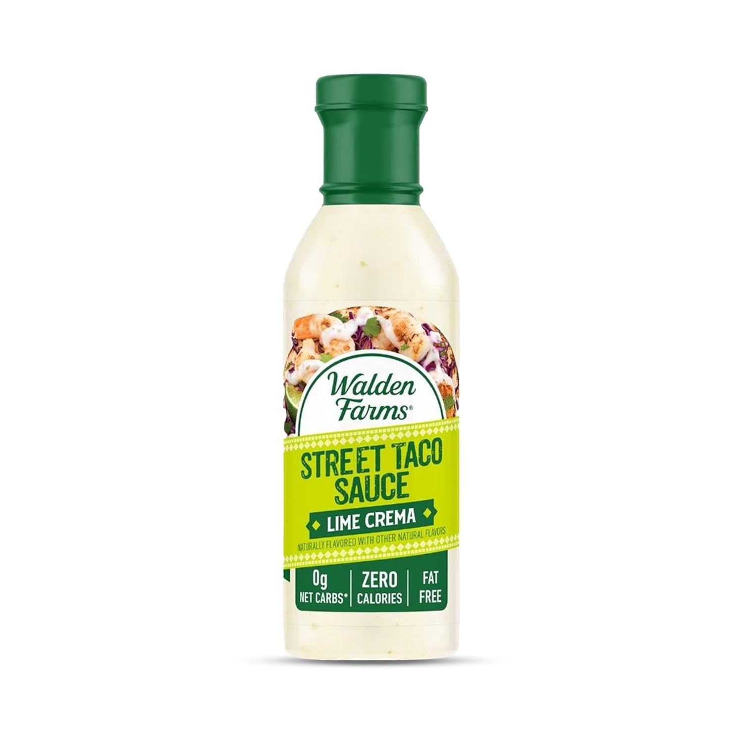 Walden Farms Street Taco Sauce Lime Crema Dressing for Salad, Chips