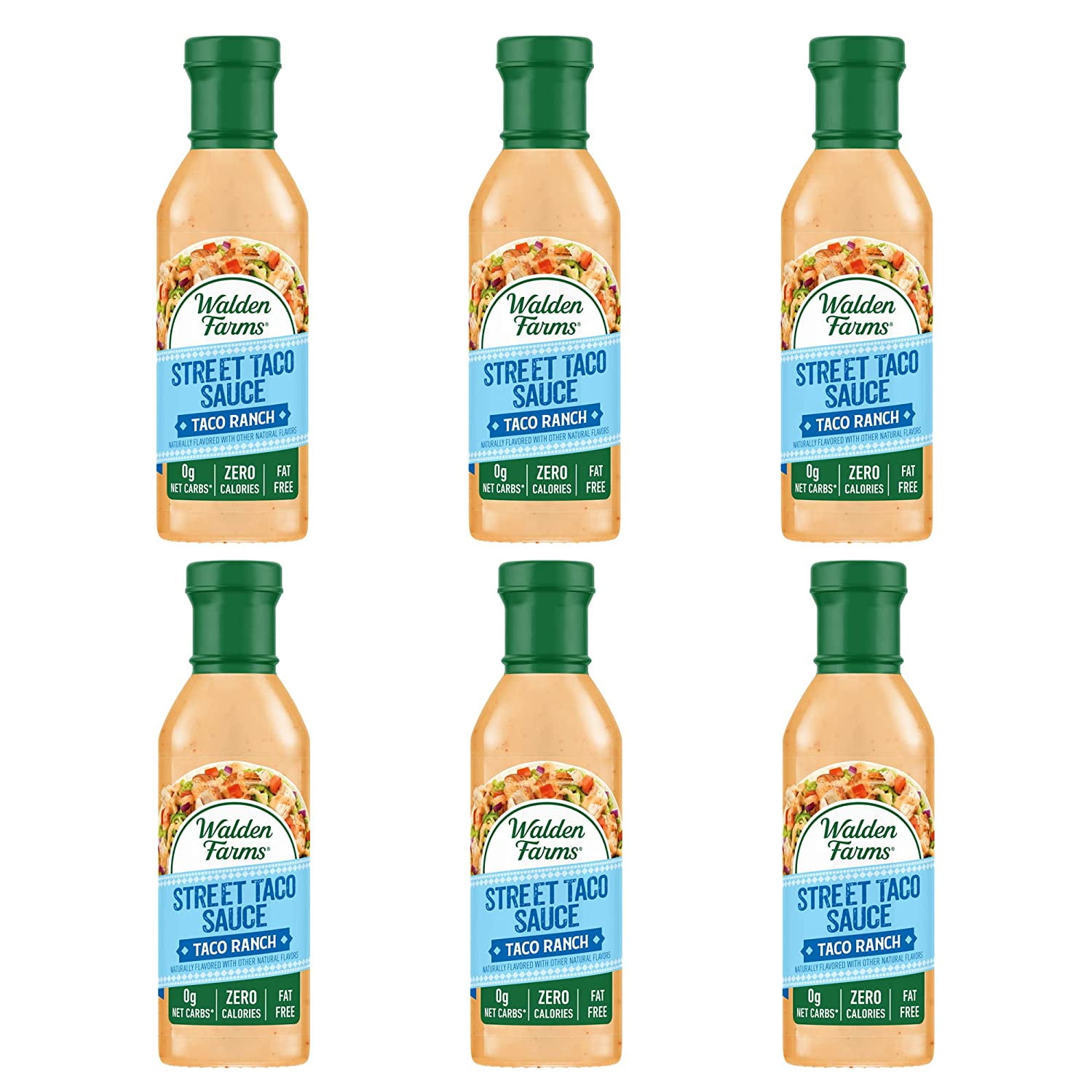 Walden Farms Street Taco Sauce Ranch Dressing for Salad, Chips