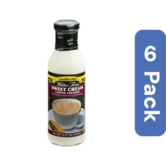 Walden Farms Sweet Cream Calorie-Free Coffee Creamer 12 fl oz (Pack of 6)