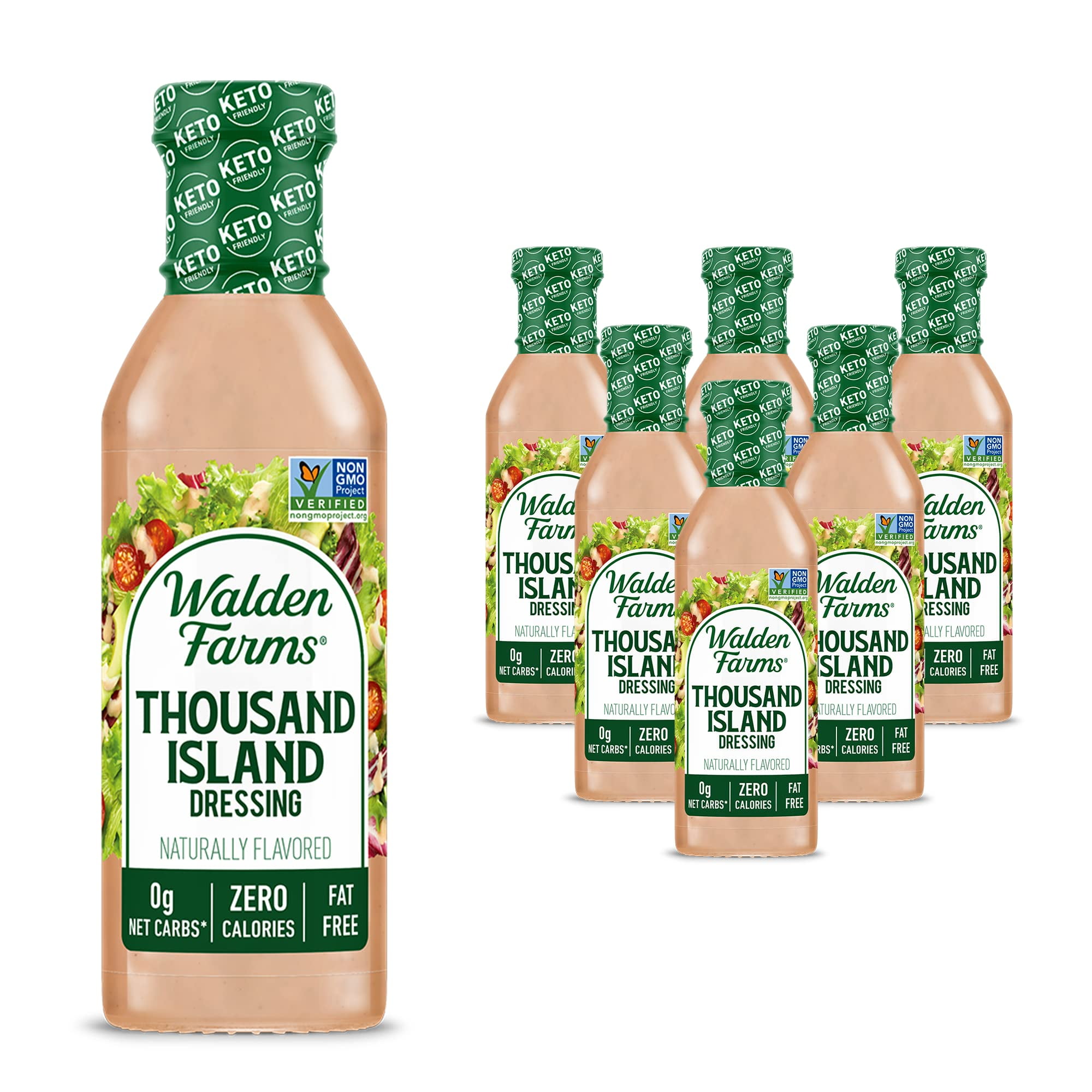 Walden Farms Thousand Island Dressing 12 oz. Bottle (6 Pack) Creamy