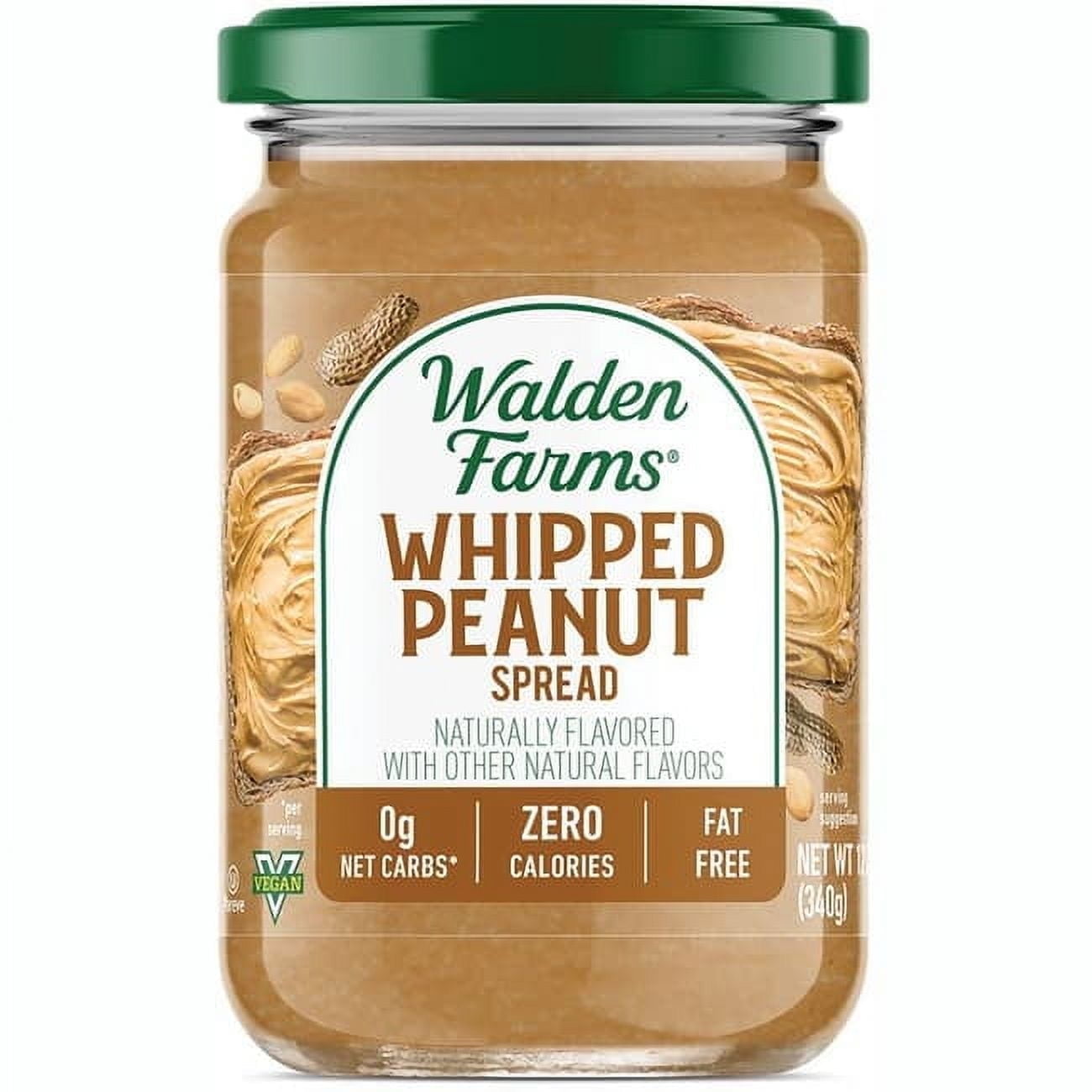 Walden Farms, Whipped Peanut Spread, 12 oz (340 g) Pack of 3